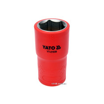 Головка торцевая шестигранная диэлектрическая YATO 1/2" М19 х 55/38 мм VDE до 1000 В