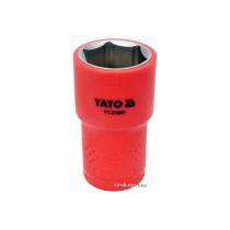 Головка торцевая шестигранная диэлектрическая YATO 1/2" М21 х 55/38 мм VDE до 1000 В