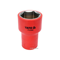Головка торцевая шестигранная диэлектрическая YATO 1/2" М24 х 60/38 мм VDE до 1000 В