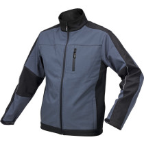 Куртка робоча SOFTSHELL YATO розмір S, чорно-темно-сіра, 3 кишені, 96% поліестер і 4% спандекс