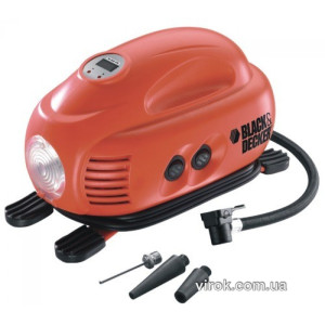Компрессор автомобильный аккумуляторный Black+Decker 12 В 8.3 бар