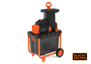 Измельчитель садовый Black+Decker 2800 Вт для веток Ø45 мм