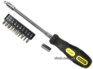 Отвертка STANLEY "10 Way Flexible" с гибким стержнем и насадками 10 шт