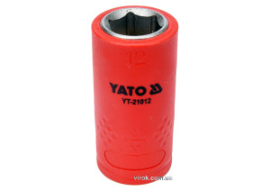 Головка торцевая шестигранная диэлектрическая YATO 3/8" М12 х 45/28 мм VDE до 1000 В