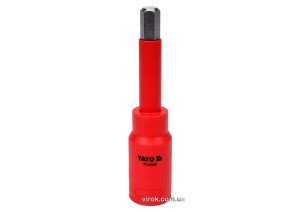 Головка торцевая диэлектрическая с отверточной насадкой HEX YATO 1/2" H10 x 120 мм VDE до 1000 В