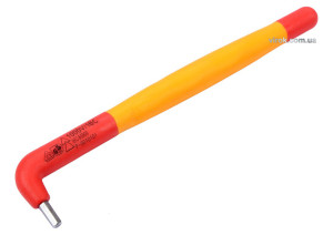 Ключ шестигранный Г-образный диэлектрический YATO HEX 3 x 25 x 130 мм VDE до 1000 В