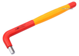 Ключ шестигранный Г-образный диэлектрический YATO HEX 8 x 50 x 200 мм VDE до 1000 В