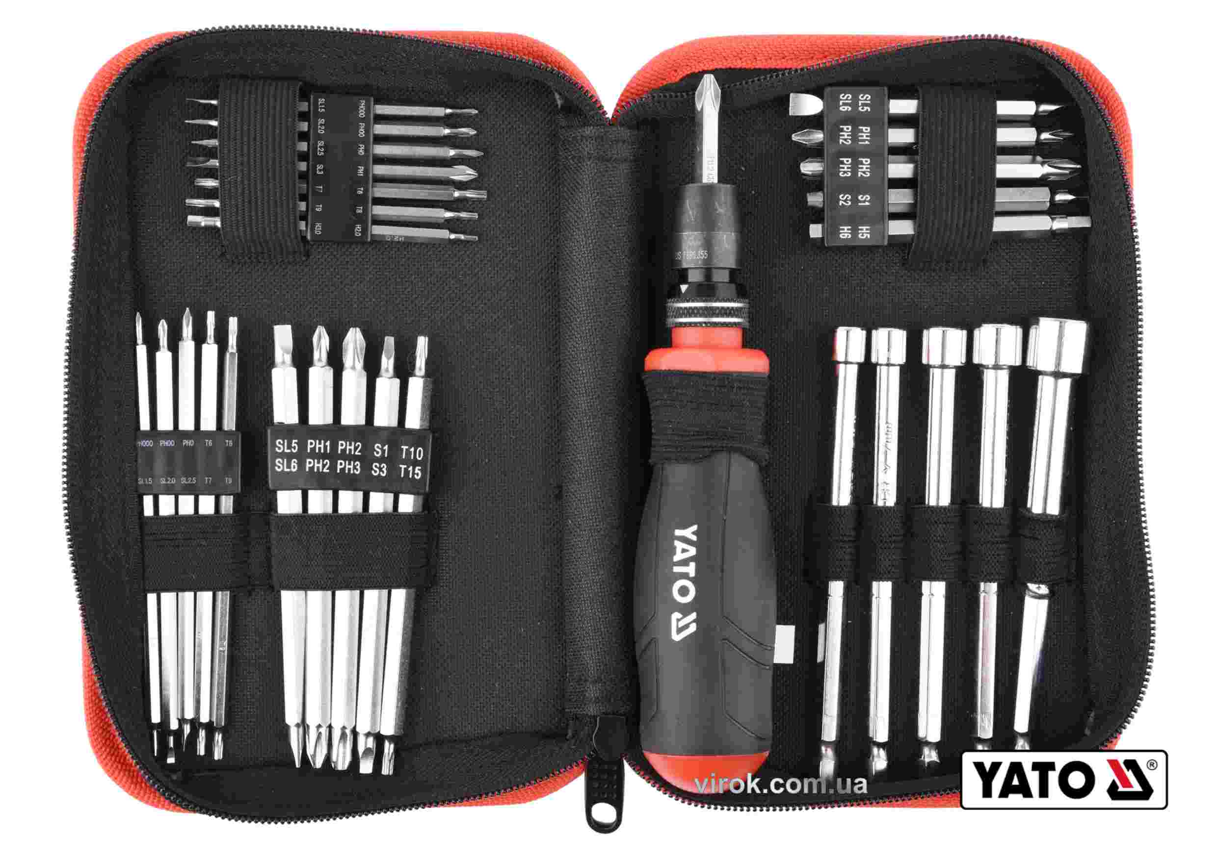 isdncyoroページ　30500 Викрутка реверсивна з набором біт YATO HEX-1/4